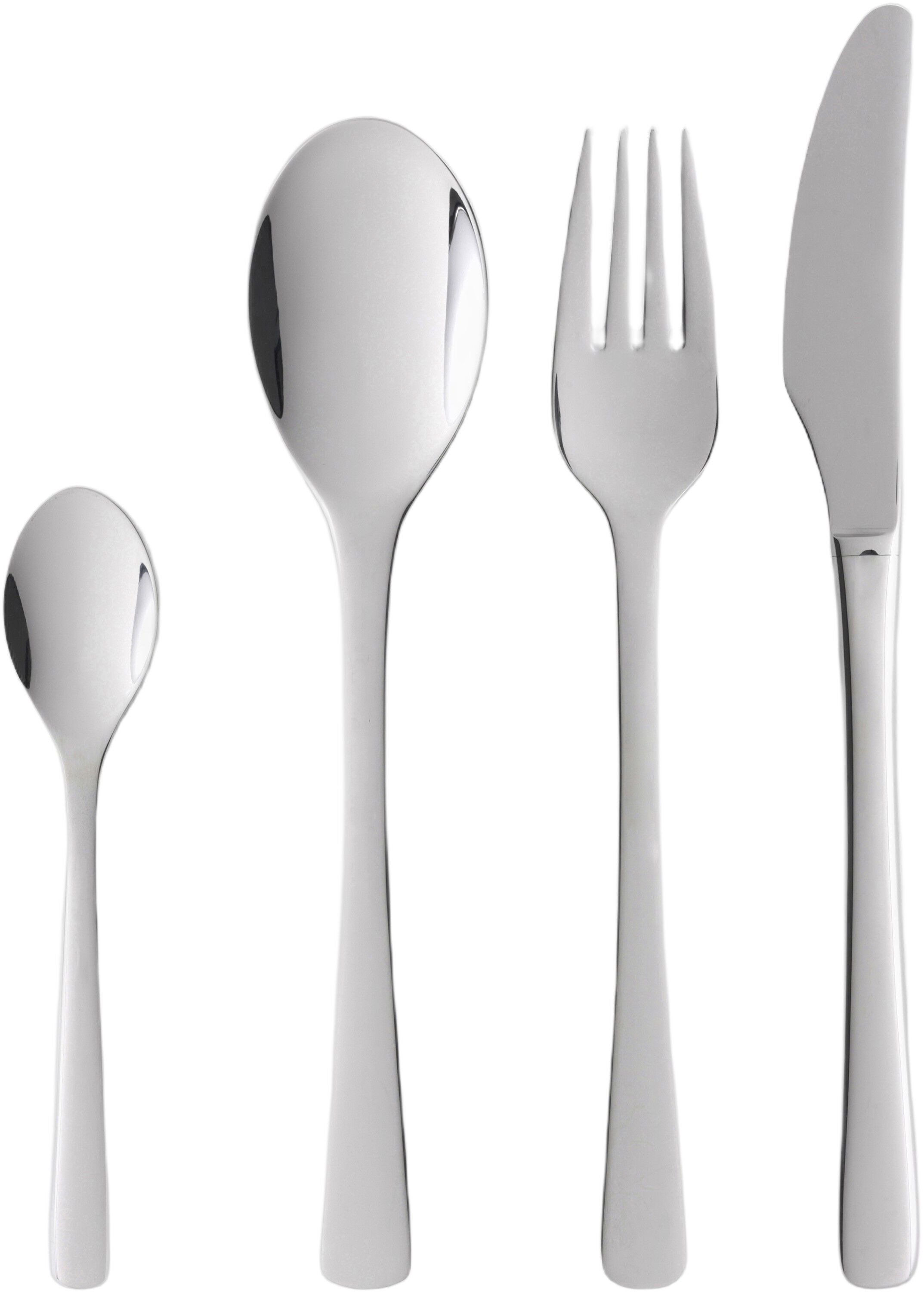 Bestickset Steel Line 16 delar Blankt st&aring;l