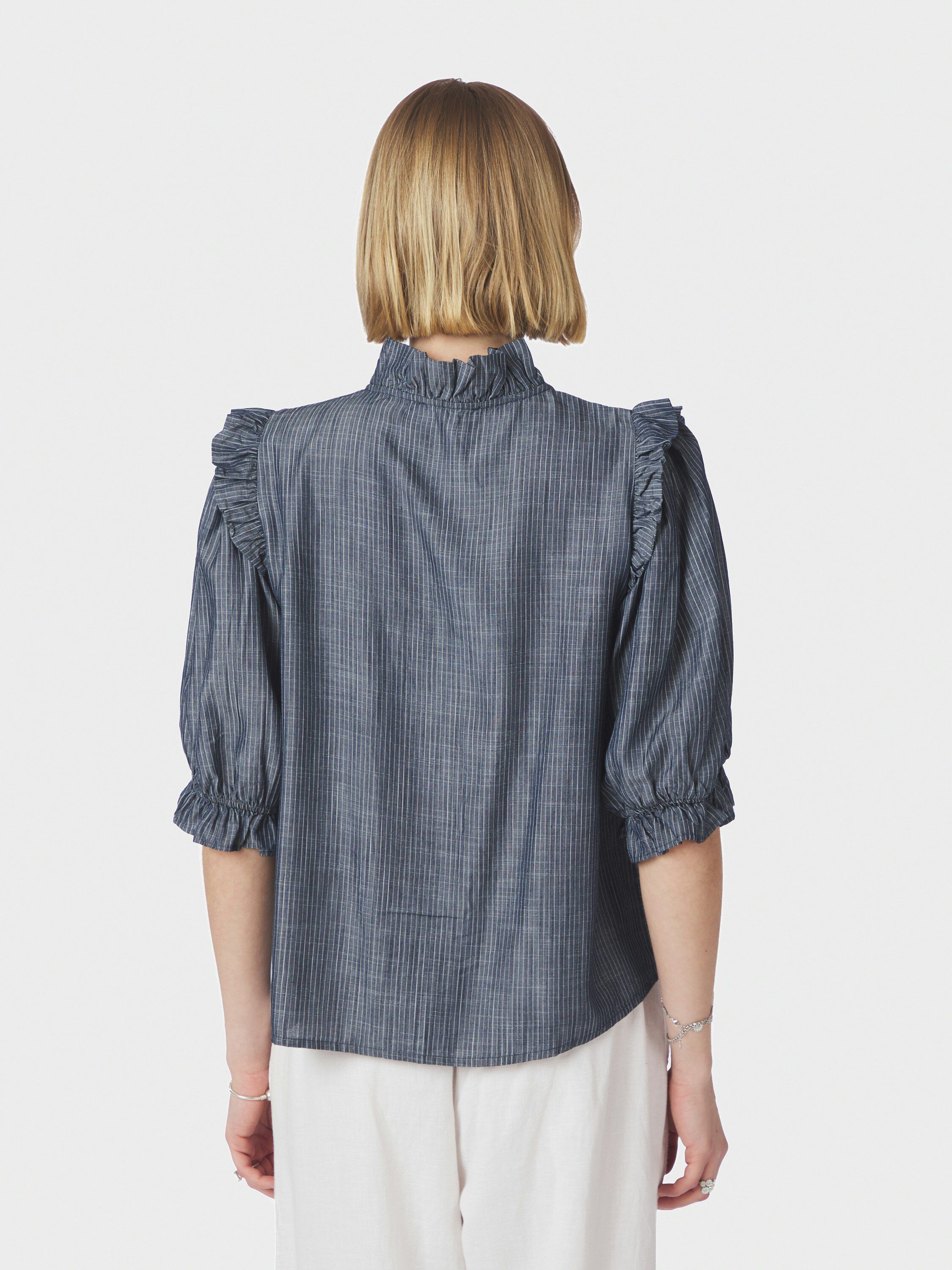 Chacha Chambray Stripe Blouse