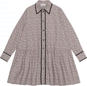 Printed Cotton Mini Shirt Dress