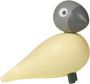 Year Bird Bella 2025 H12. 5 cm creme/grå