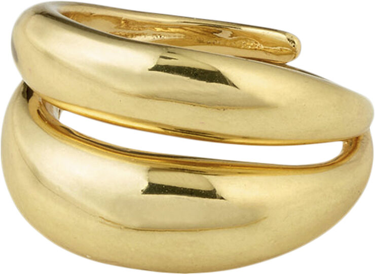 CHUNKY GOLD-PLATED RECONNECT RING