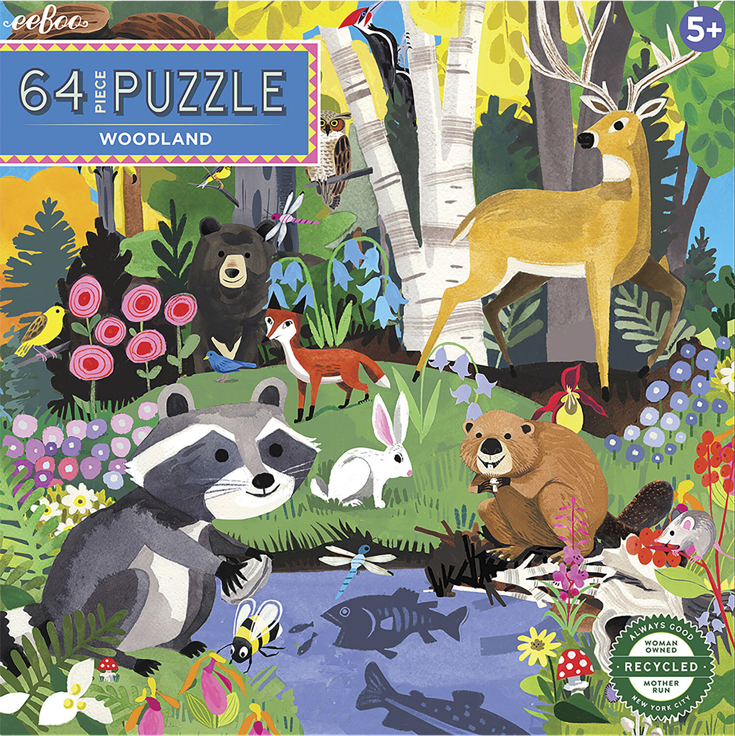 eeBoo - Puslespil 64 brk - Skoven