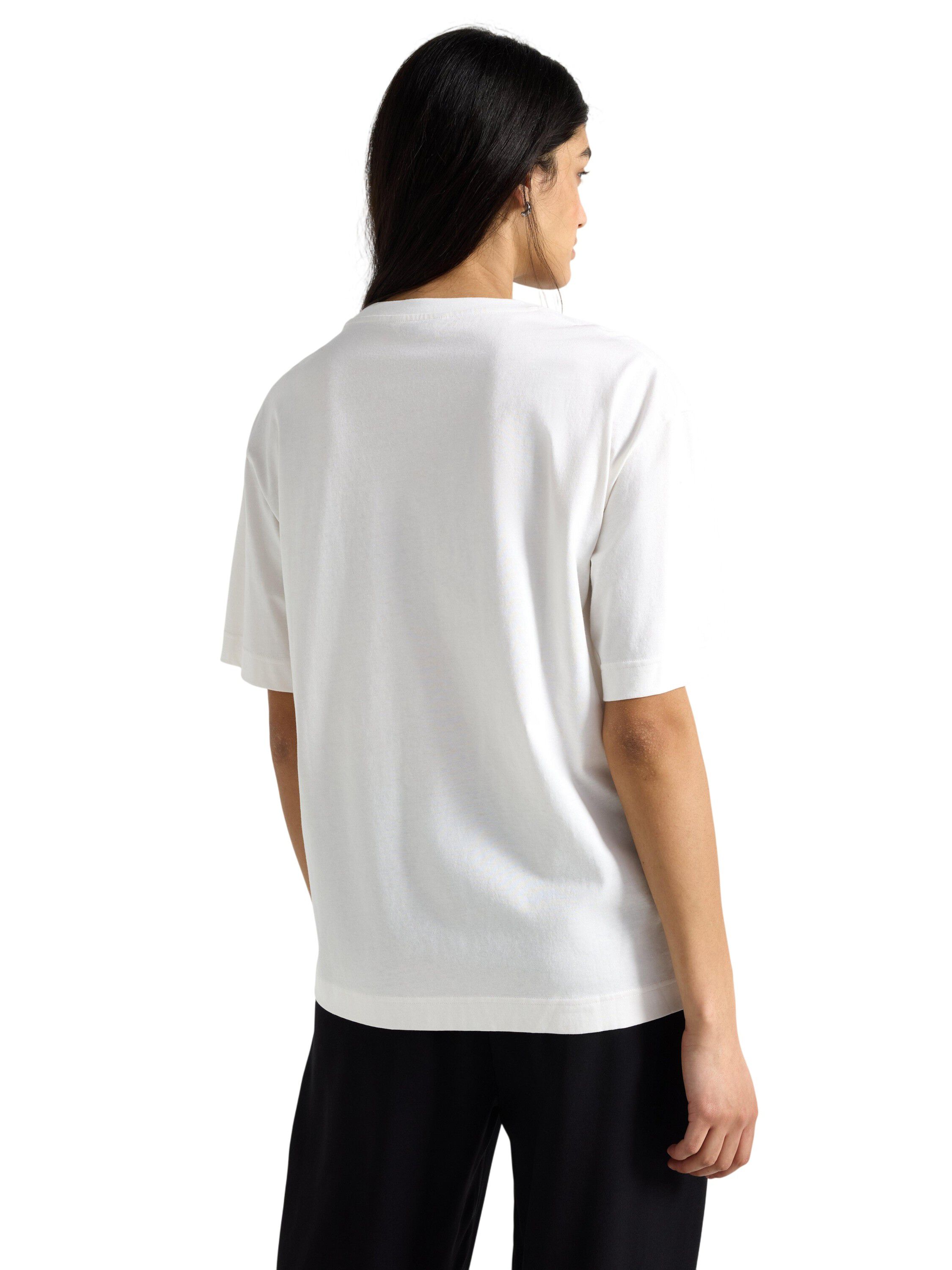 Kort&aelig;rmet T-shirt i bl&oslash;d bomuldsjer