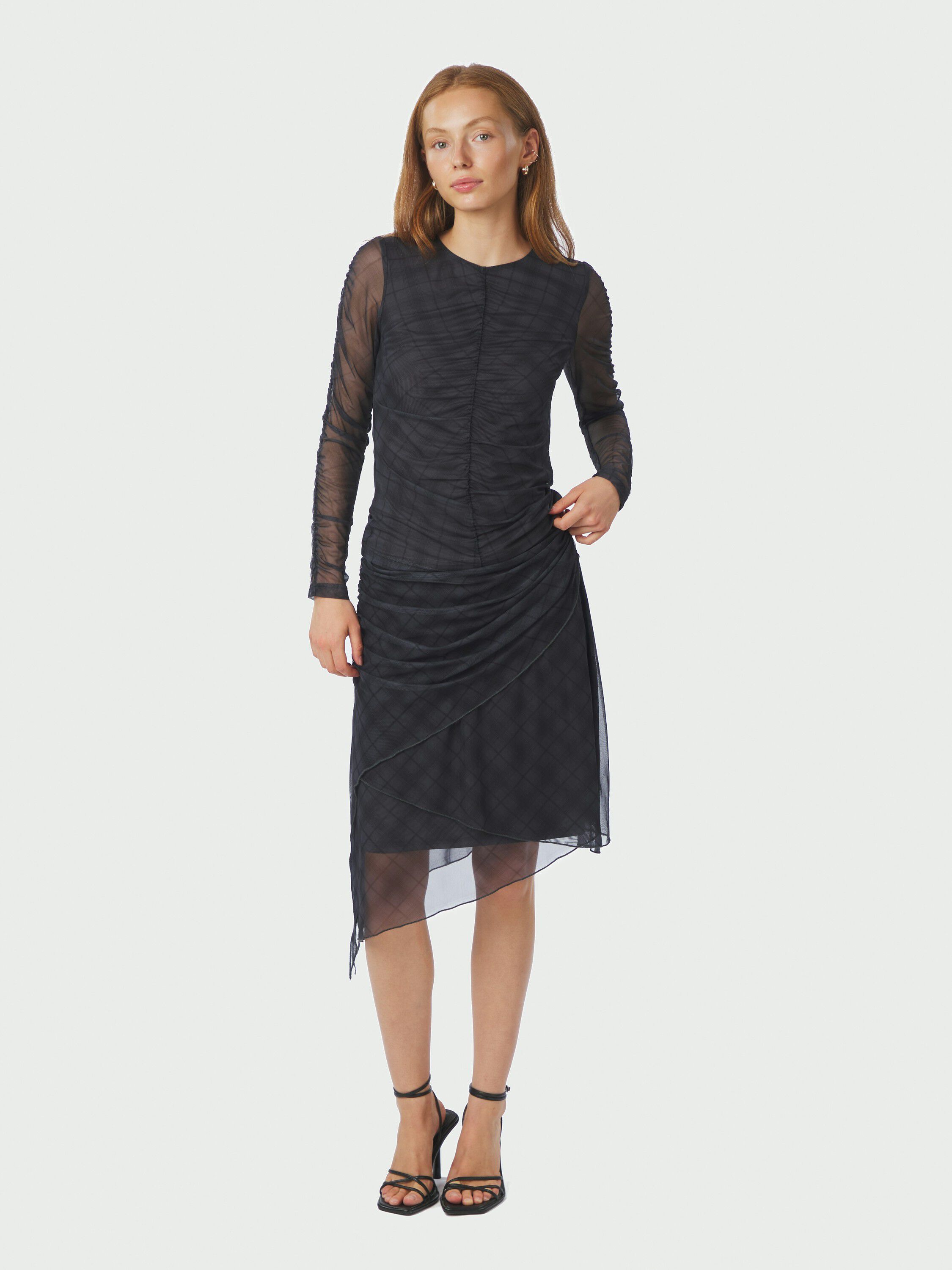 Saffron Check Mesh Skirt