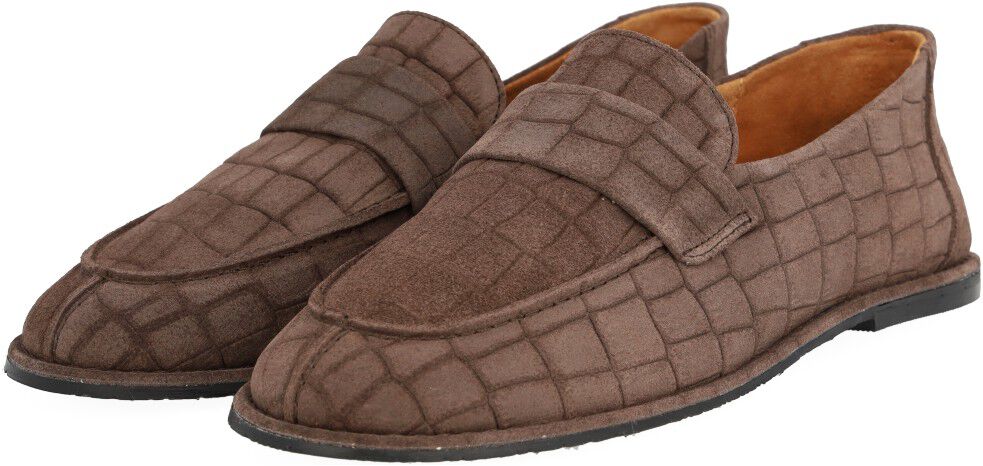 Ultrabl&oslash;d loafer med stikningsdetalje