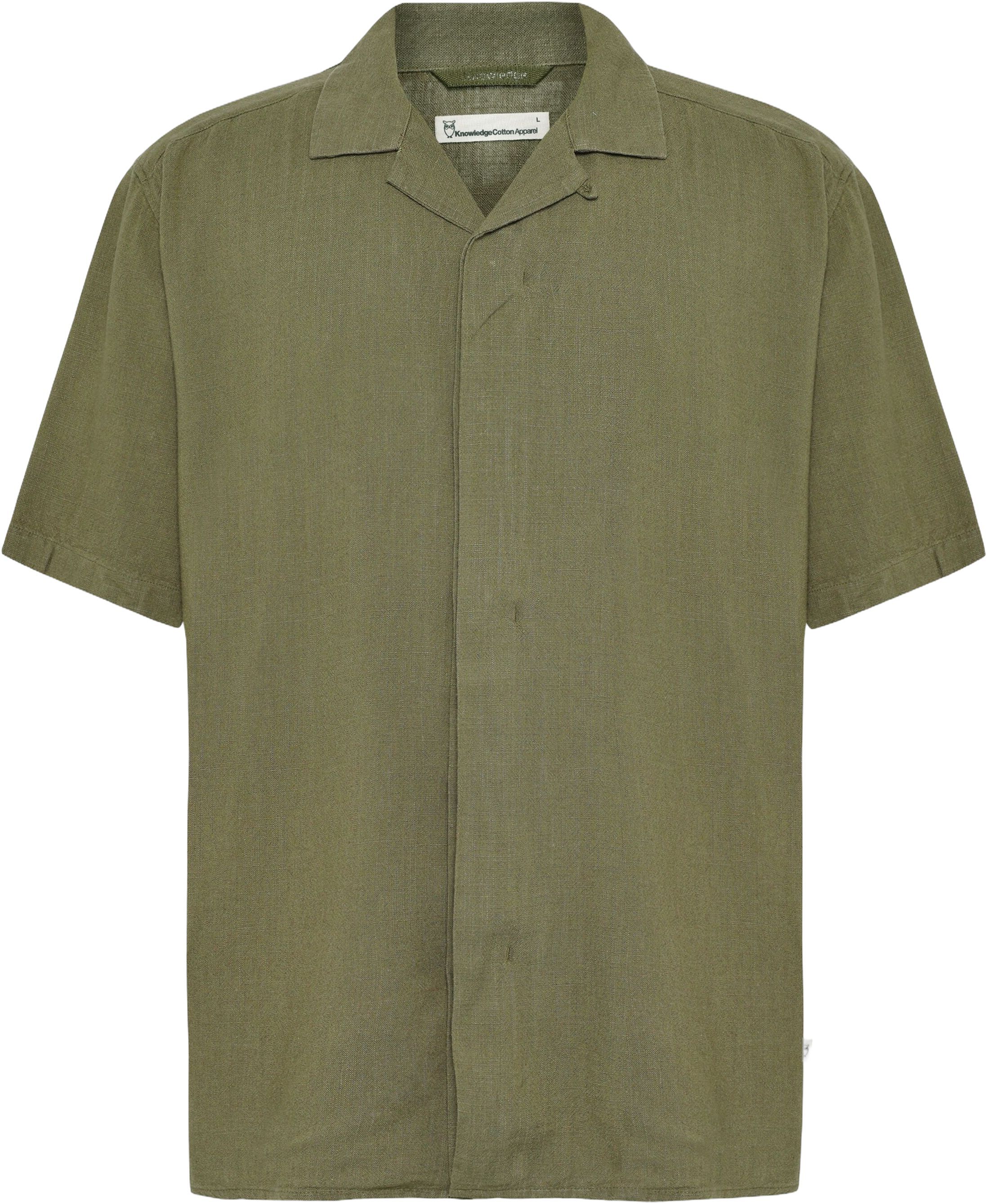 Relaxed Linen-mix short sleeve shirt
