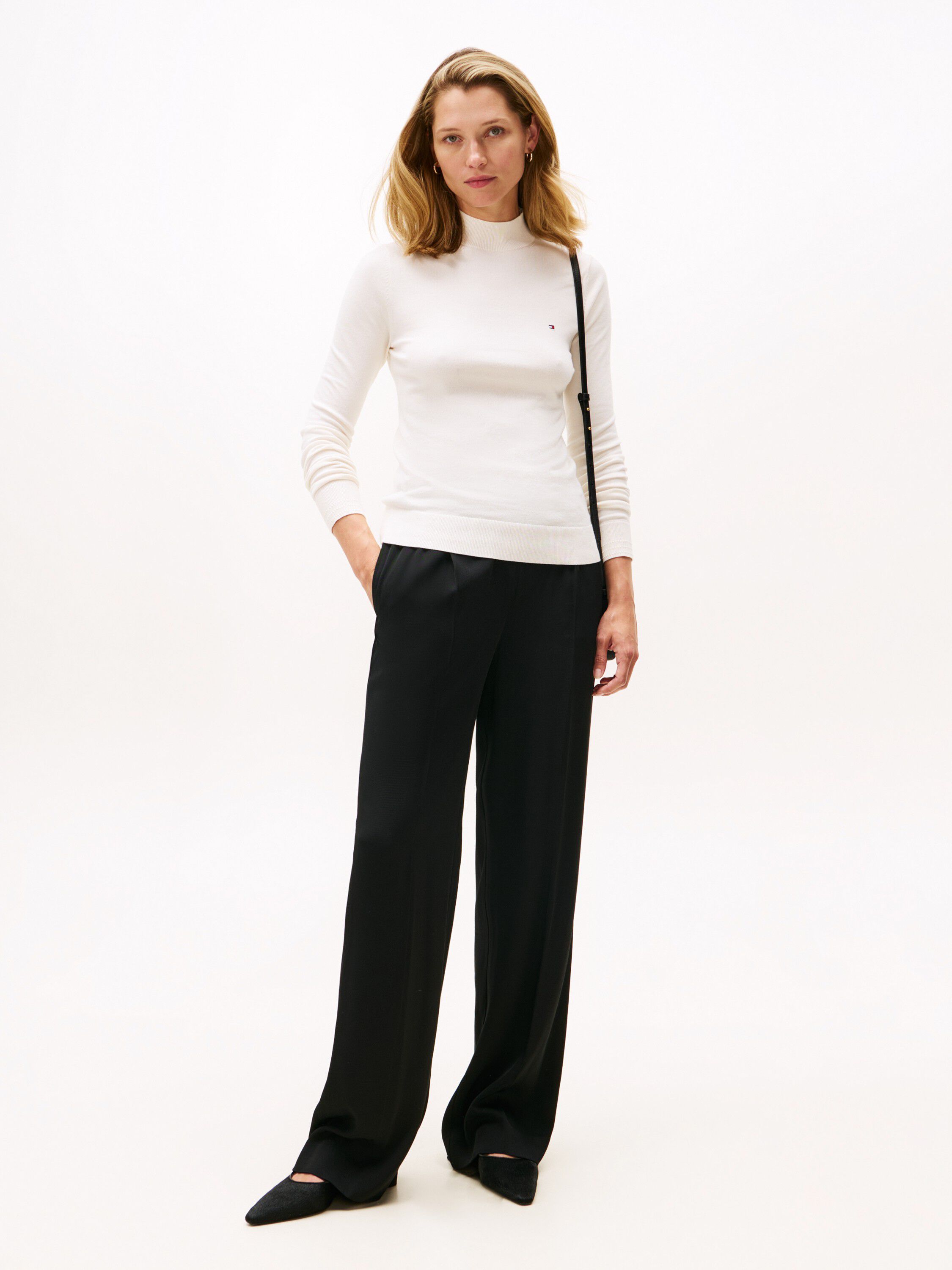VIS TWILL PULL ON WIDE LEG PANT