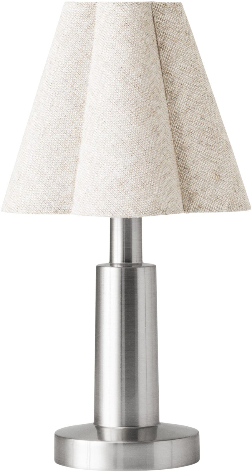Admiral Portable Lamp, Plastic, Chrome/Textile, Raw - EU / U