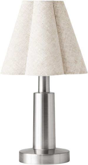 Admiral Portable Lamp, Plastic, Chrome/Textile, Raw - EU / U