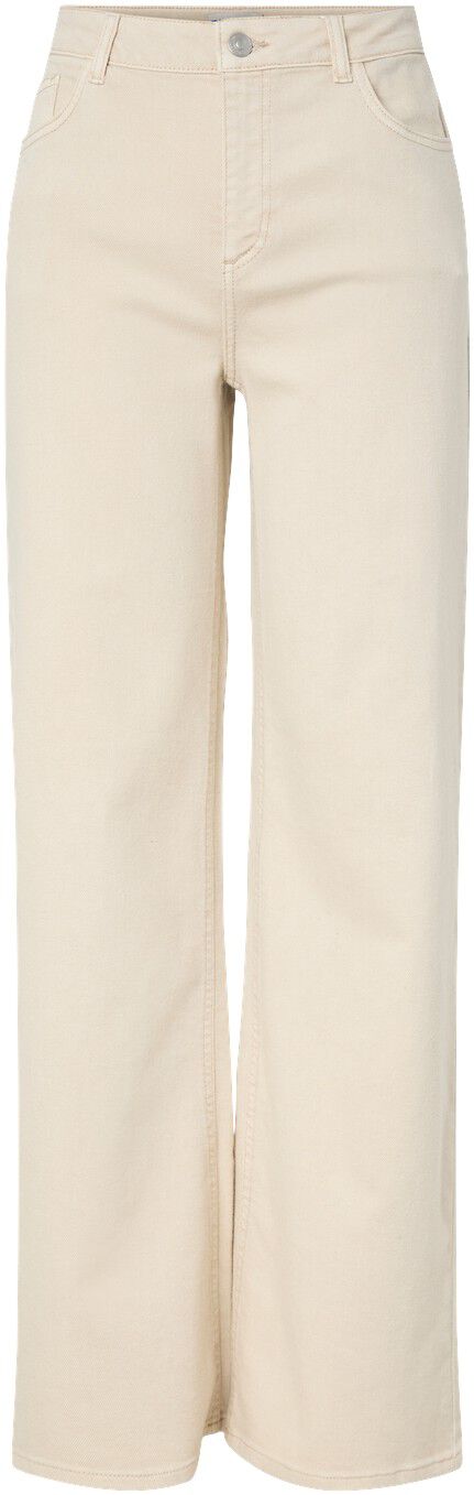 PCSILKE MW WIDE COLORED JEANS NOOS