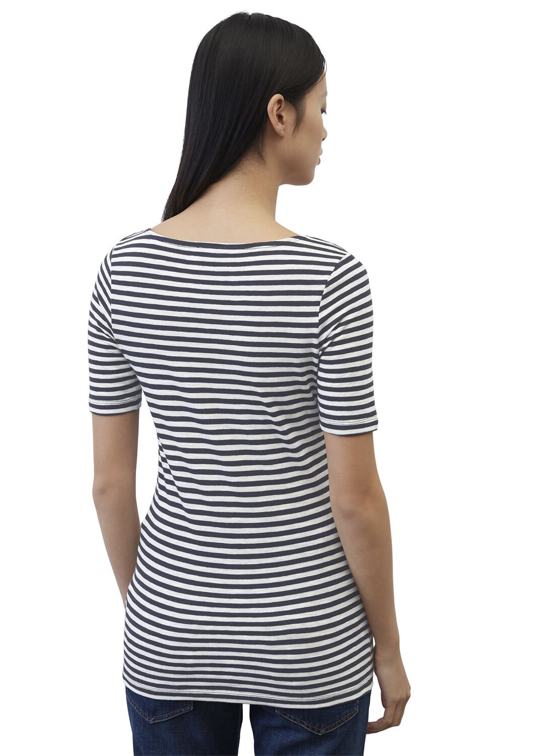 T-shirt, short sleeve, boat neck