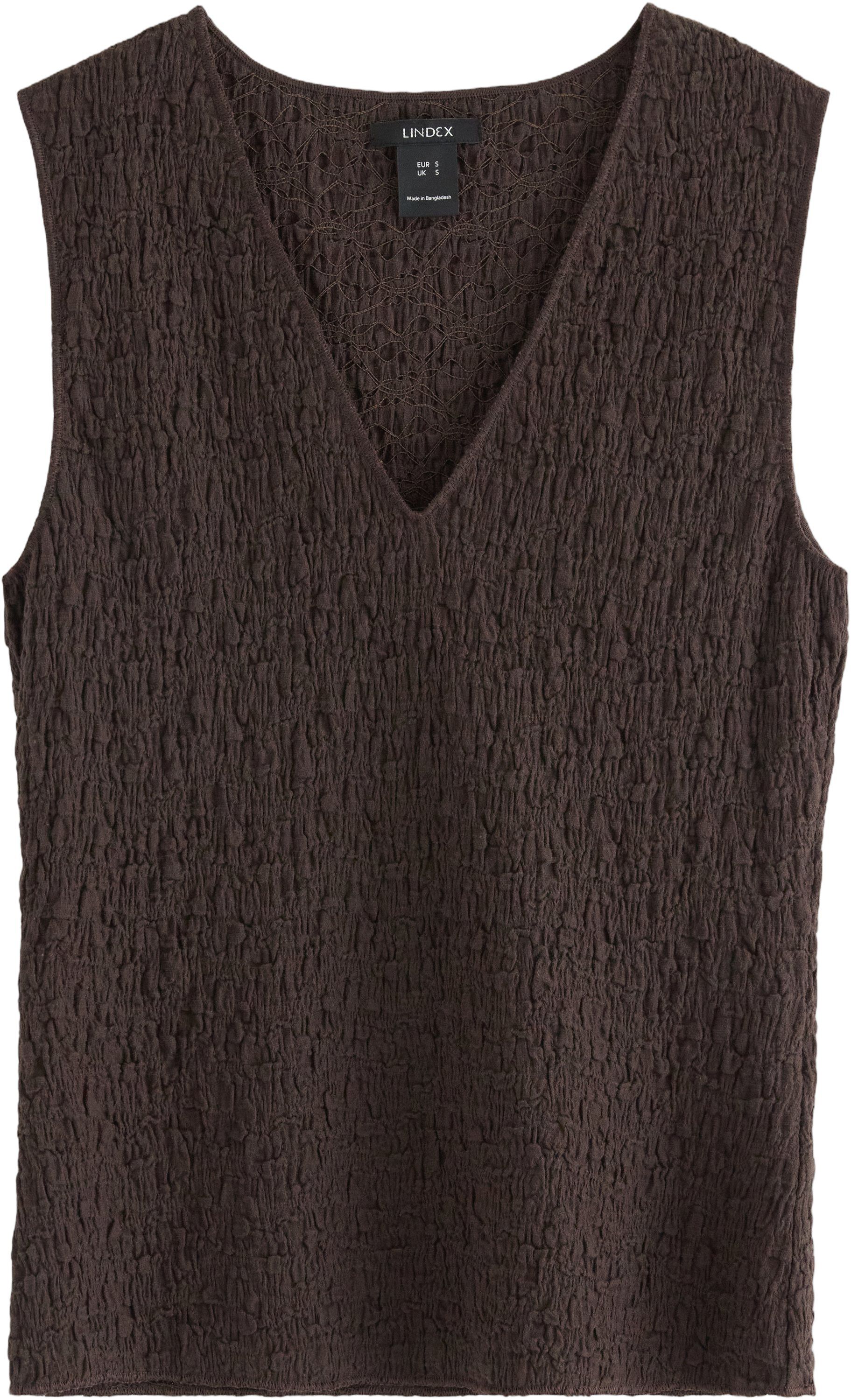 Structured sleeveless top in jersey