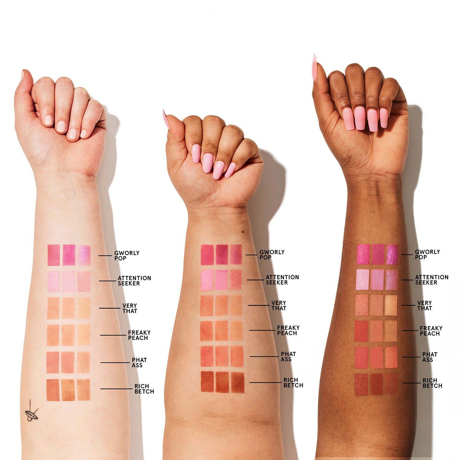 Cheek Clapper 3D - Trio med strukturerat blush