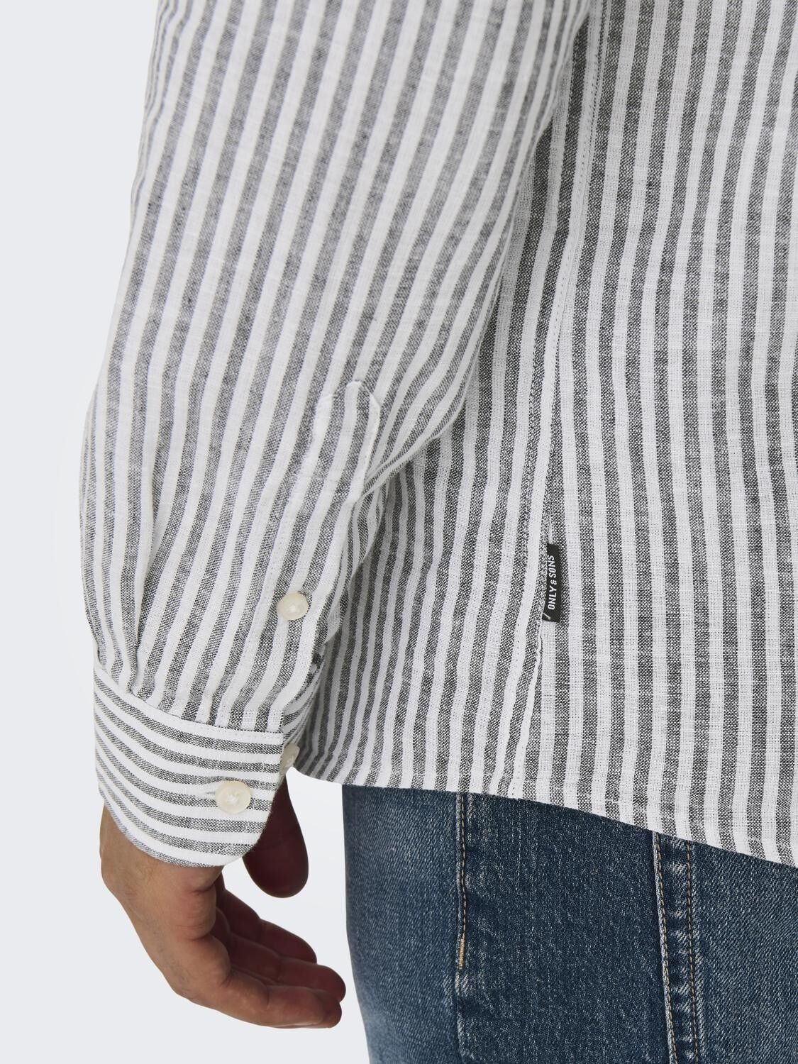 ONSCAIDEN LIFE LS STRIPE LINEN 660