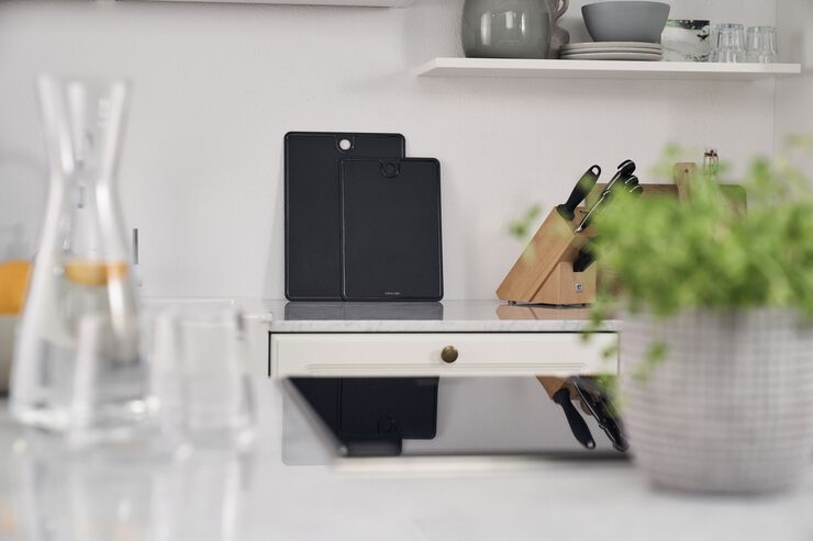 35 cm x 25 cm, Skärbrädor, Svart