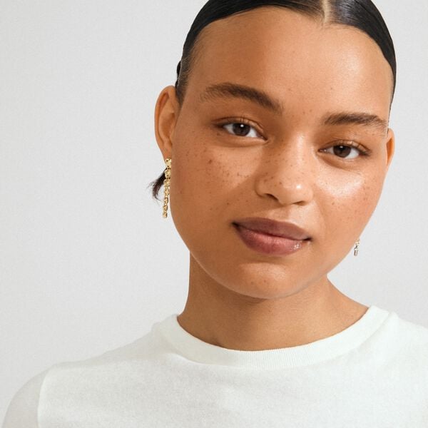 SENSE øreringe guldbelagt