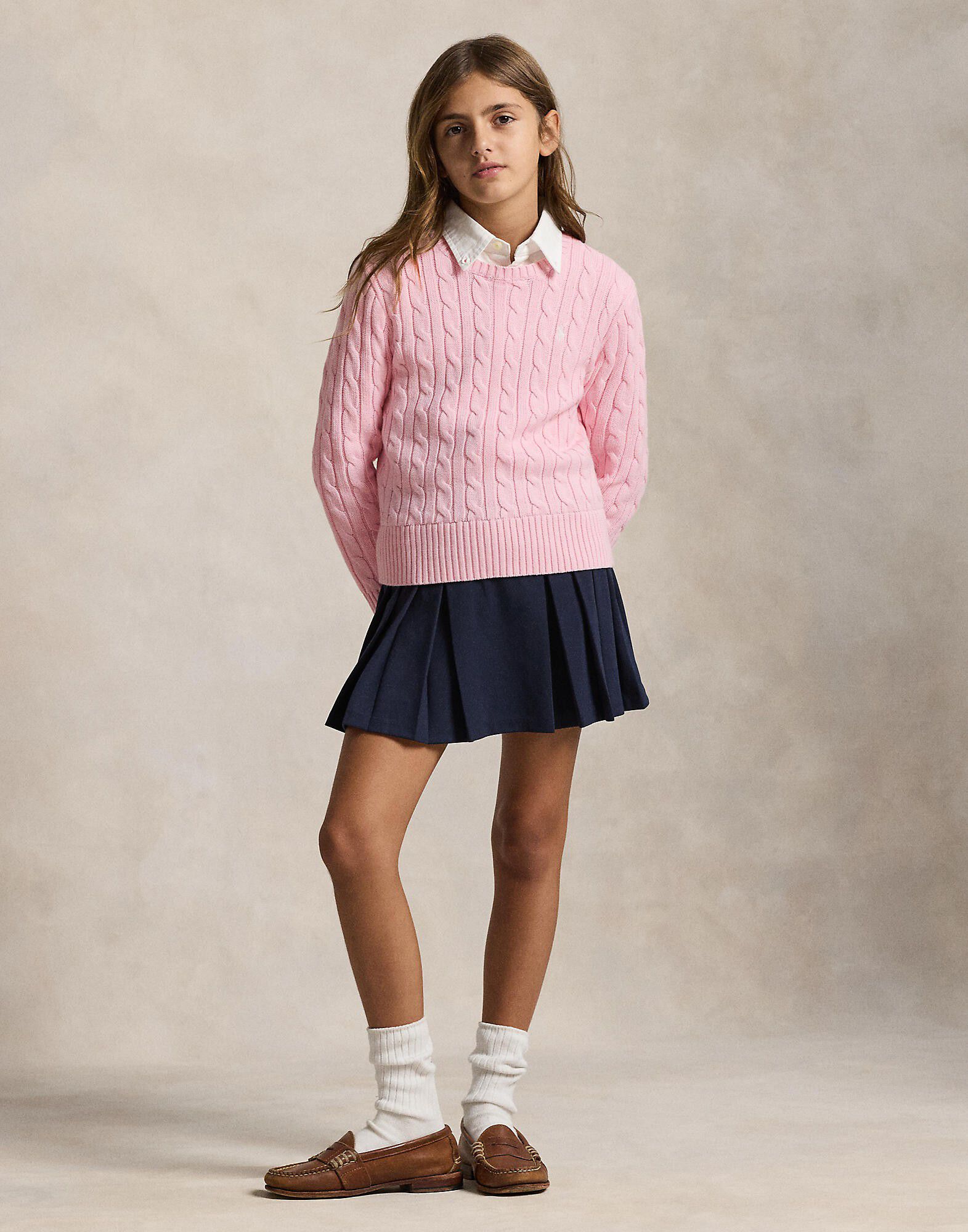 Cable-Knit Cotton Sweater Teens