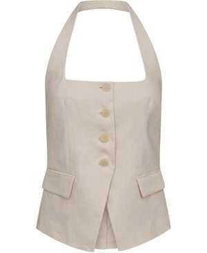 Linen suit waistcoat