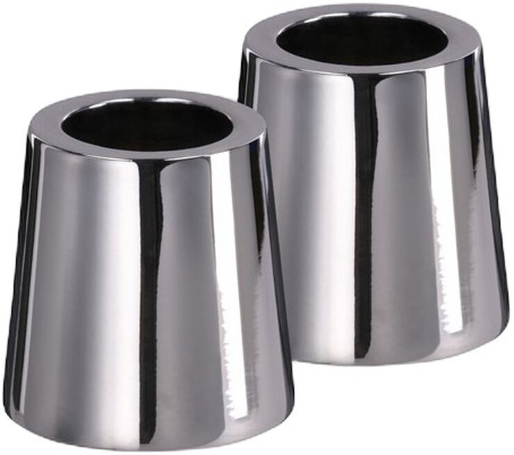 Light Candleholder mini taper, Chrome, 2-pack, 2,3x2,3 cm