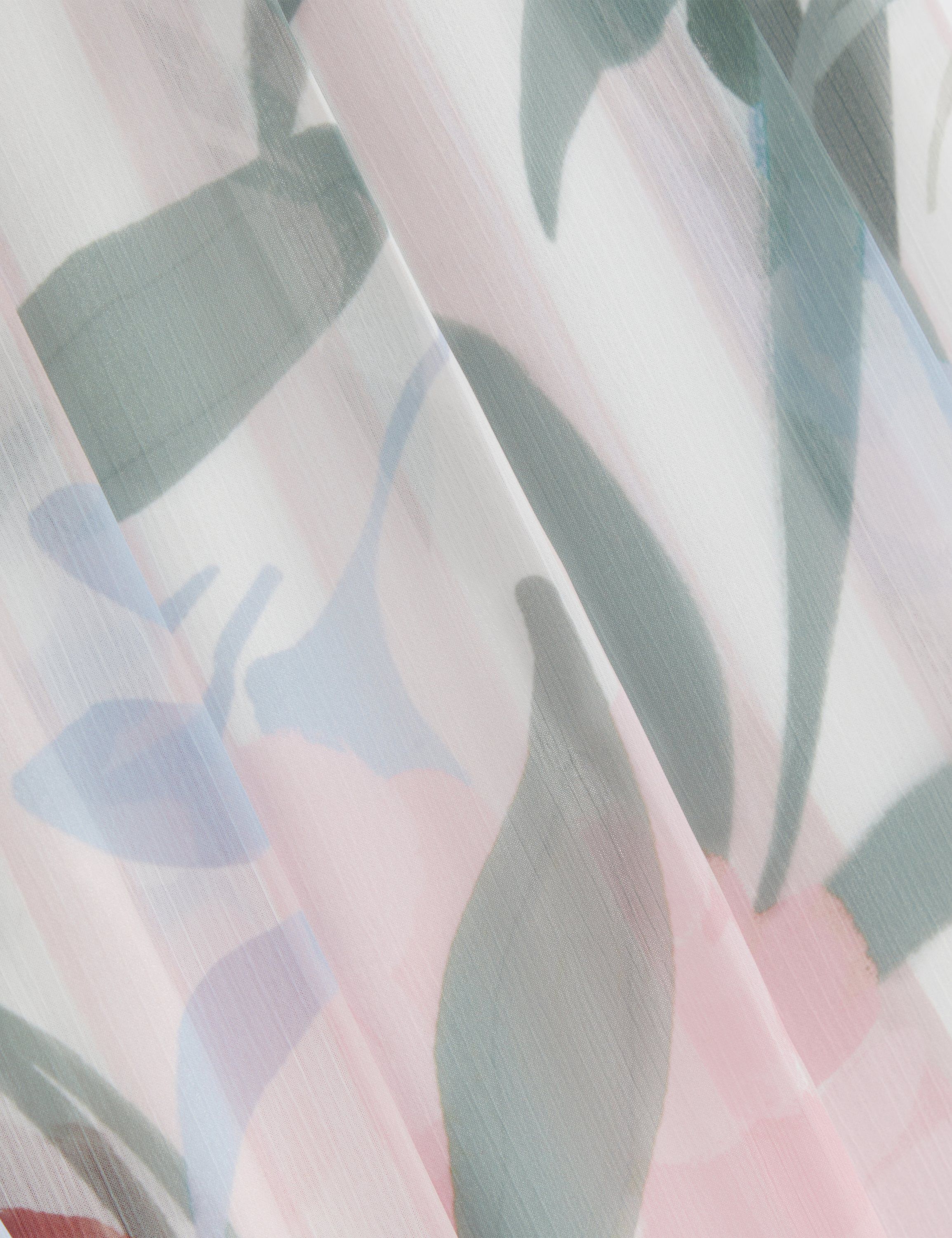 HURTA Printed Wide Leg Pleated Trou