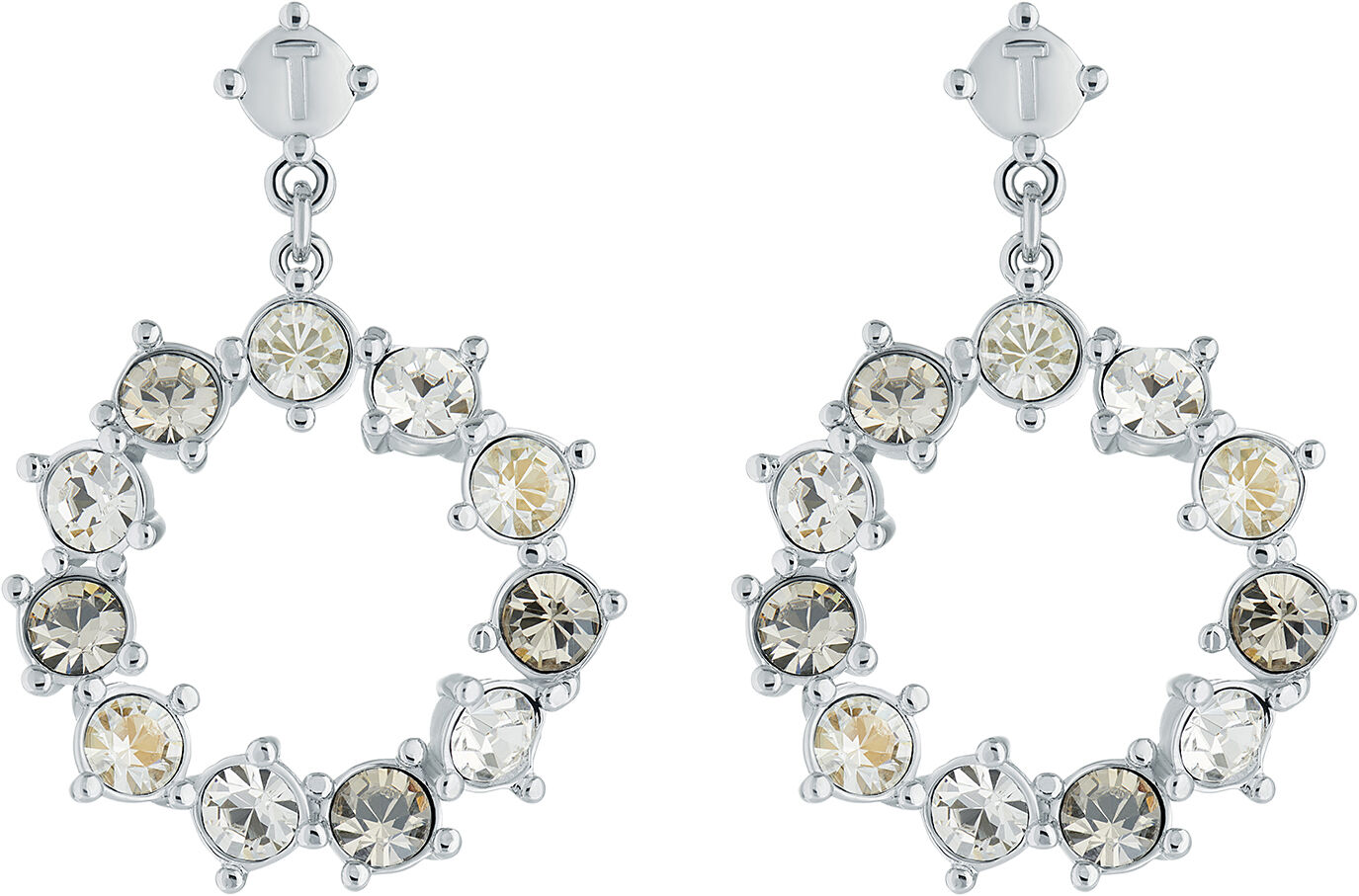 CRISSTY Large Crystal Hoop Drop ear