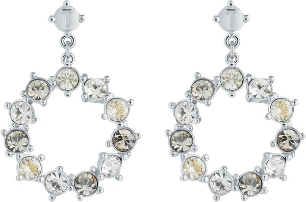 CRISSTY Large Crystal Hoop Drop ear