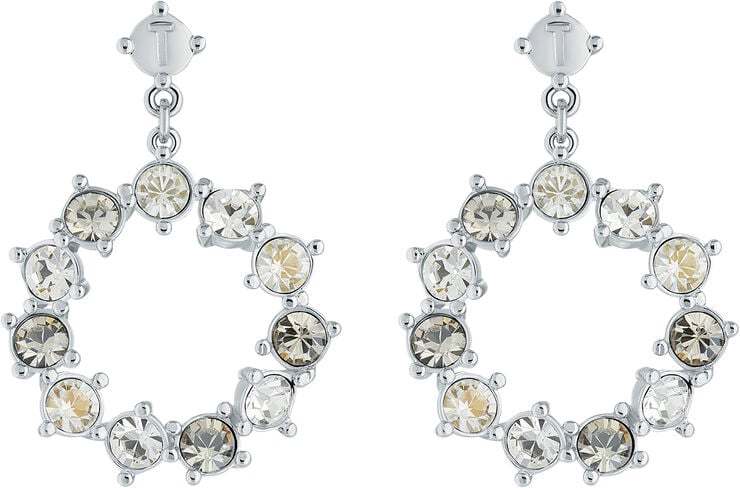 CRISSTY Large Crystal Hoop Drop ear