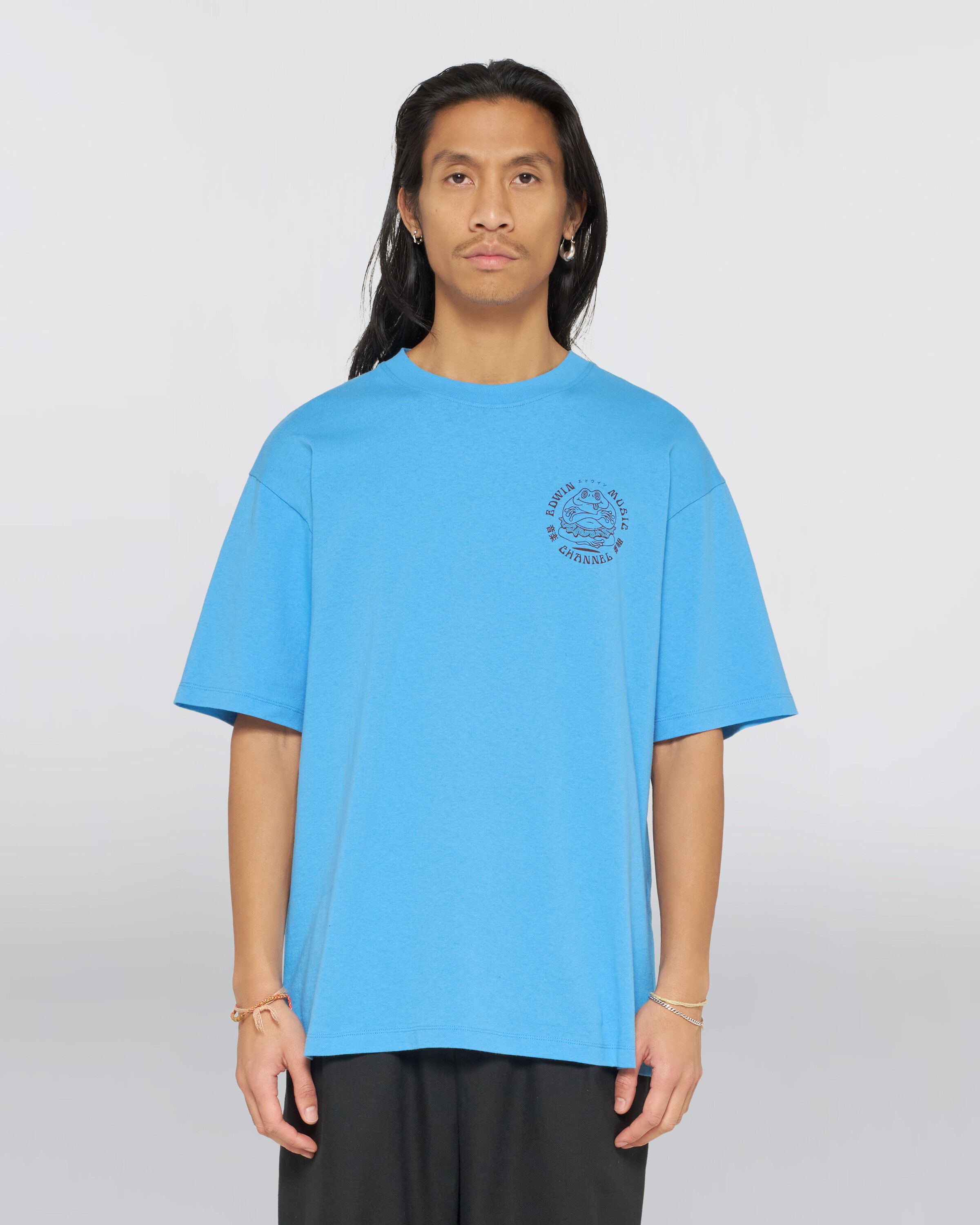Edwin Music Channel T-Shirt - Azure Blue