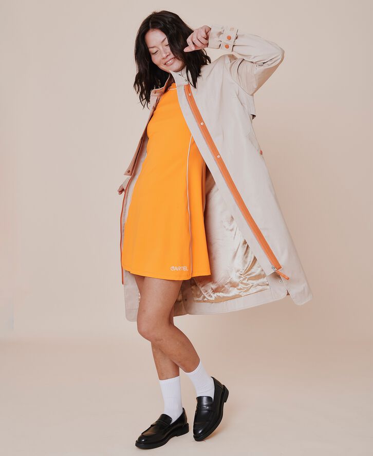 Palermo sportivo trench coat - Sand/Flame