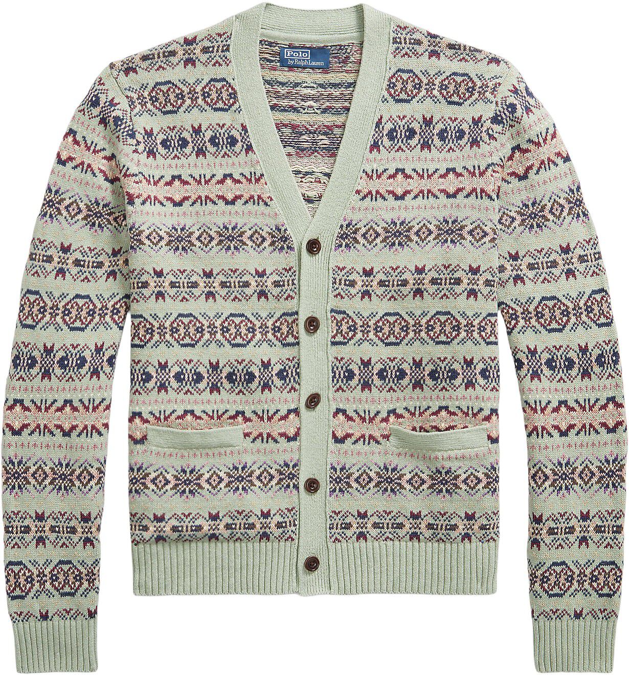 Fair Isle Linen-Cotton Cardigan