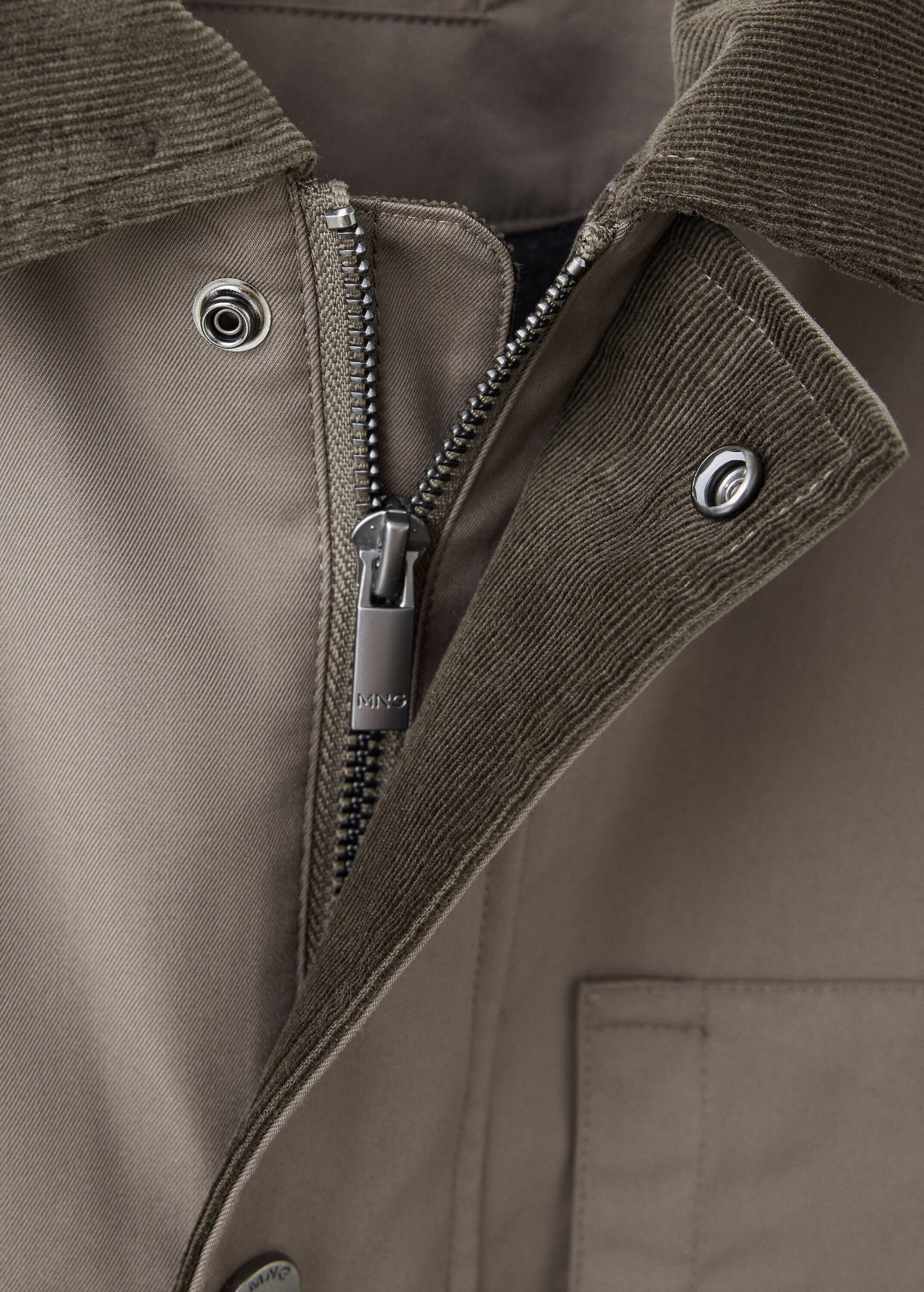 Water-repellent cotton blend jacket
