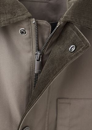 Water-repellent cotton blend jacket