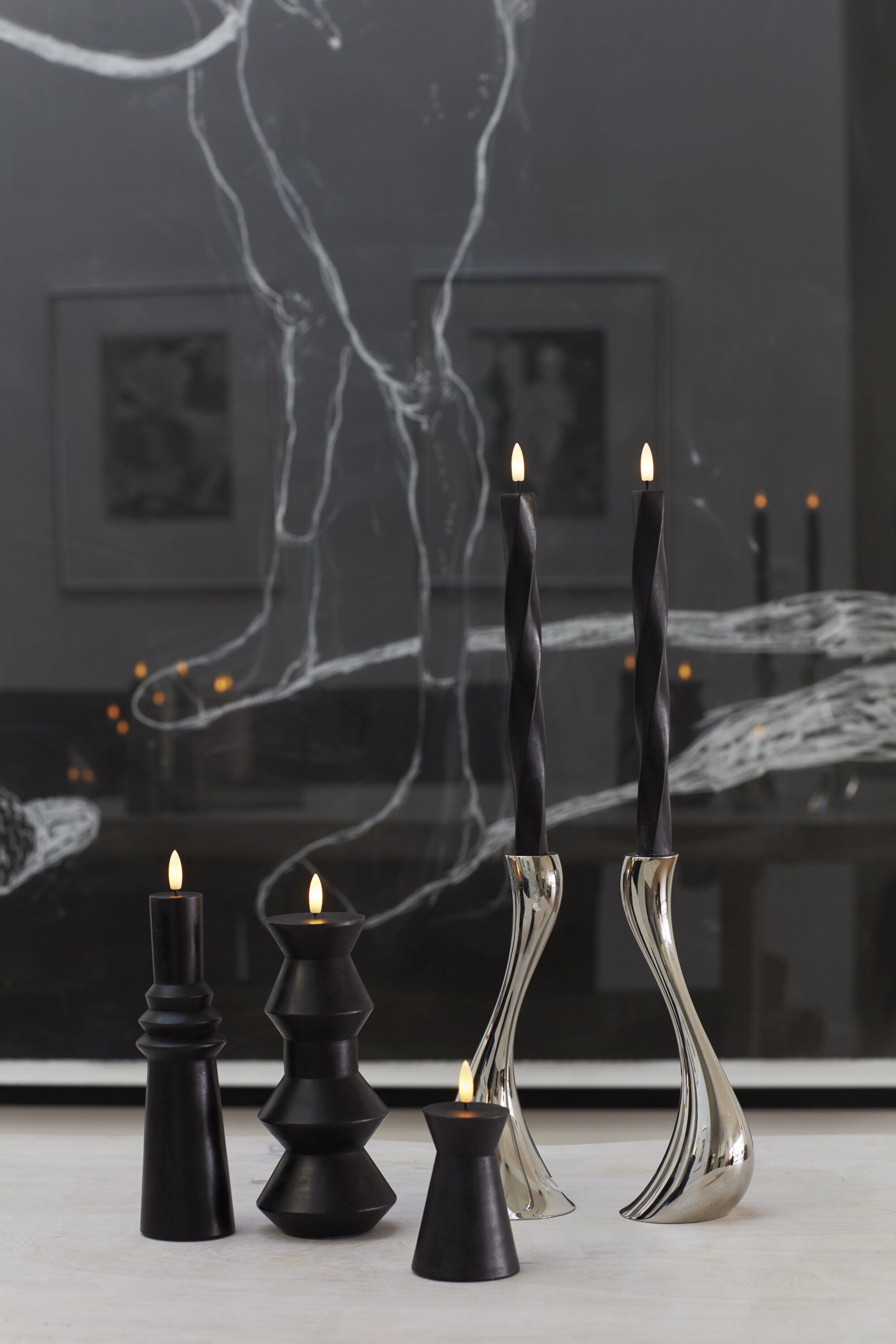 Nordisk Skulptur, Sille Kegle &Oslash;6,7x10 cm, Sort