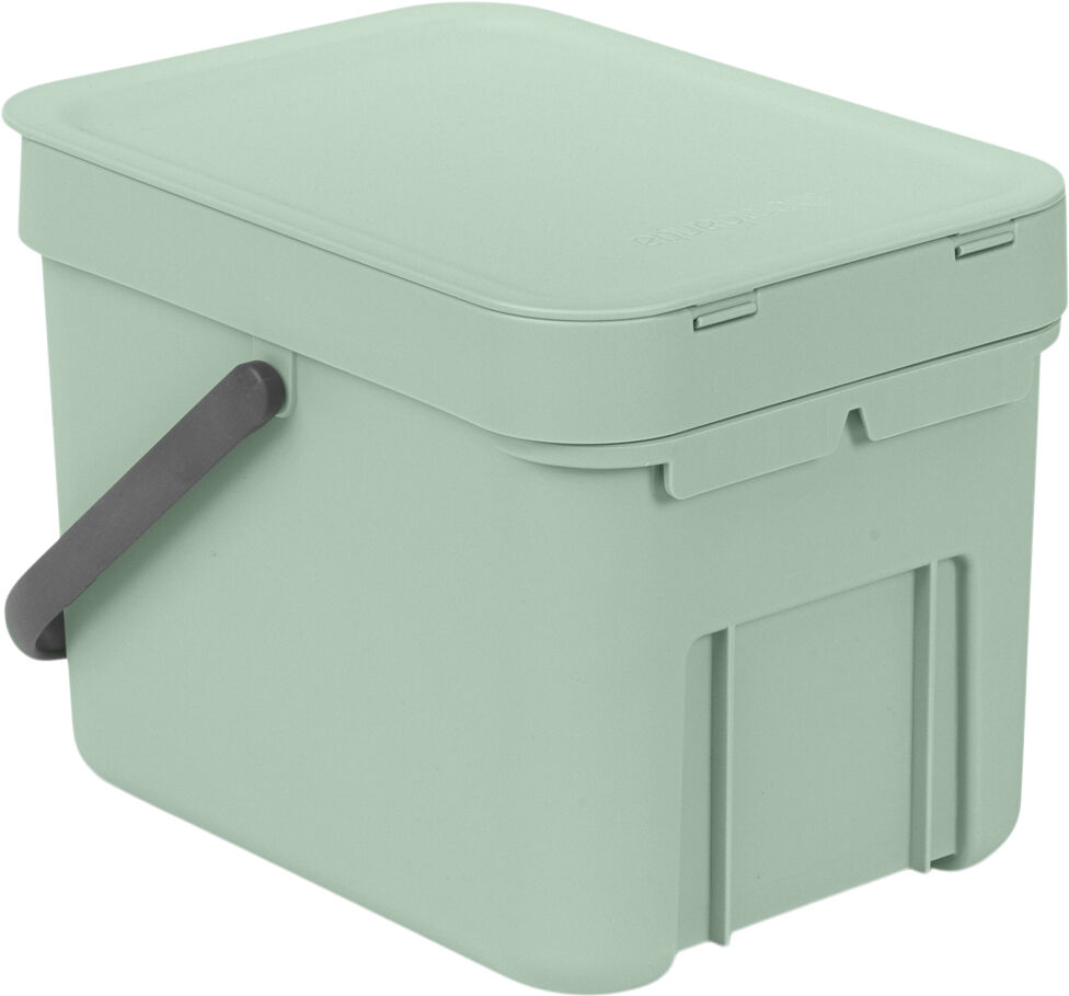 Affaldsspand m/l&aring;g sort. kon. 6 ltr