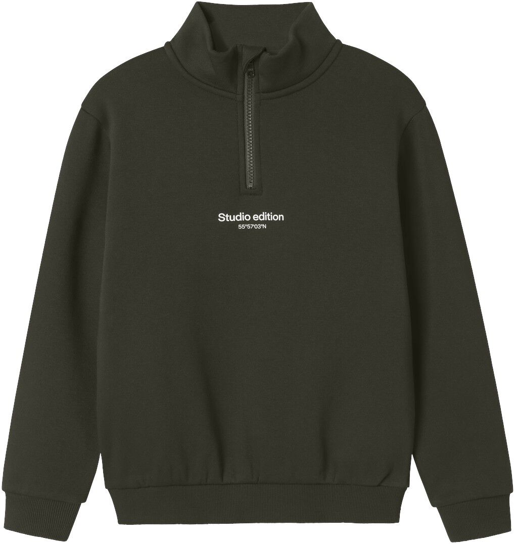 NKMBRODY LS NREG SWEAT ZIP BRU NOOS