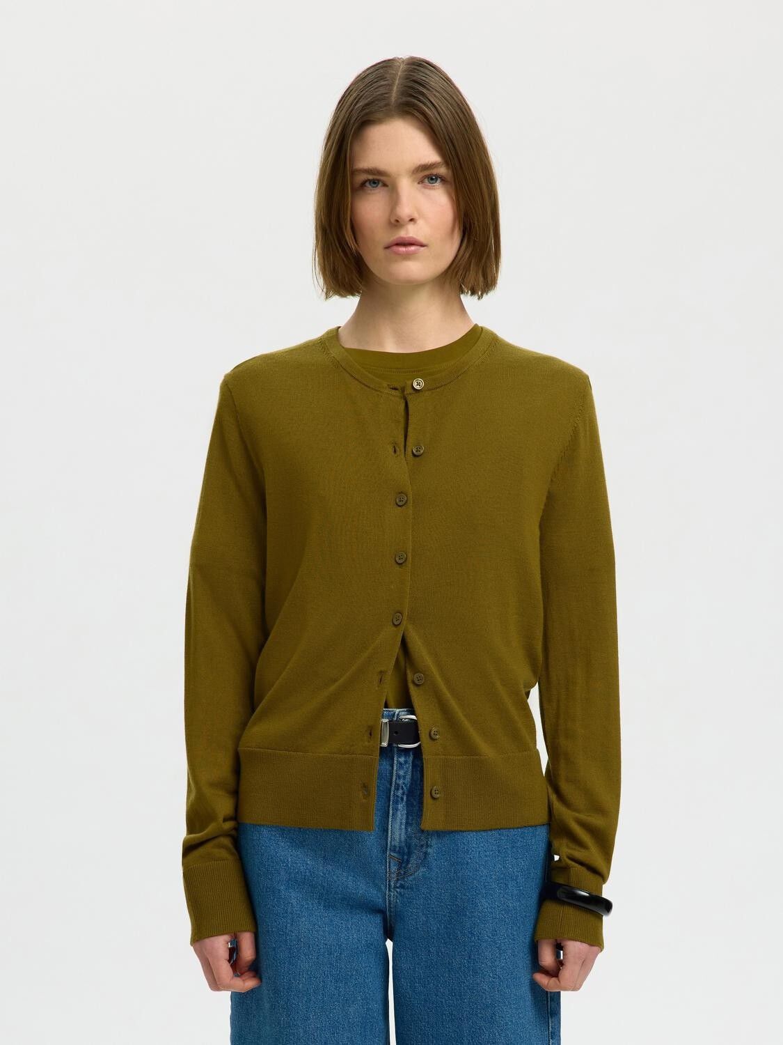 Slwthea Ls Knit Merino Cardigan Noos