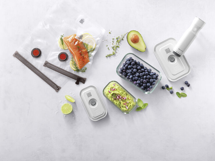 Fresh & Save Vak. start set glas_M/L Vit 7-st