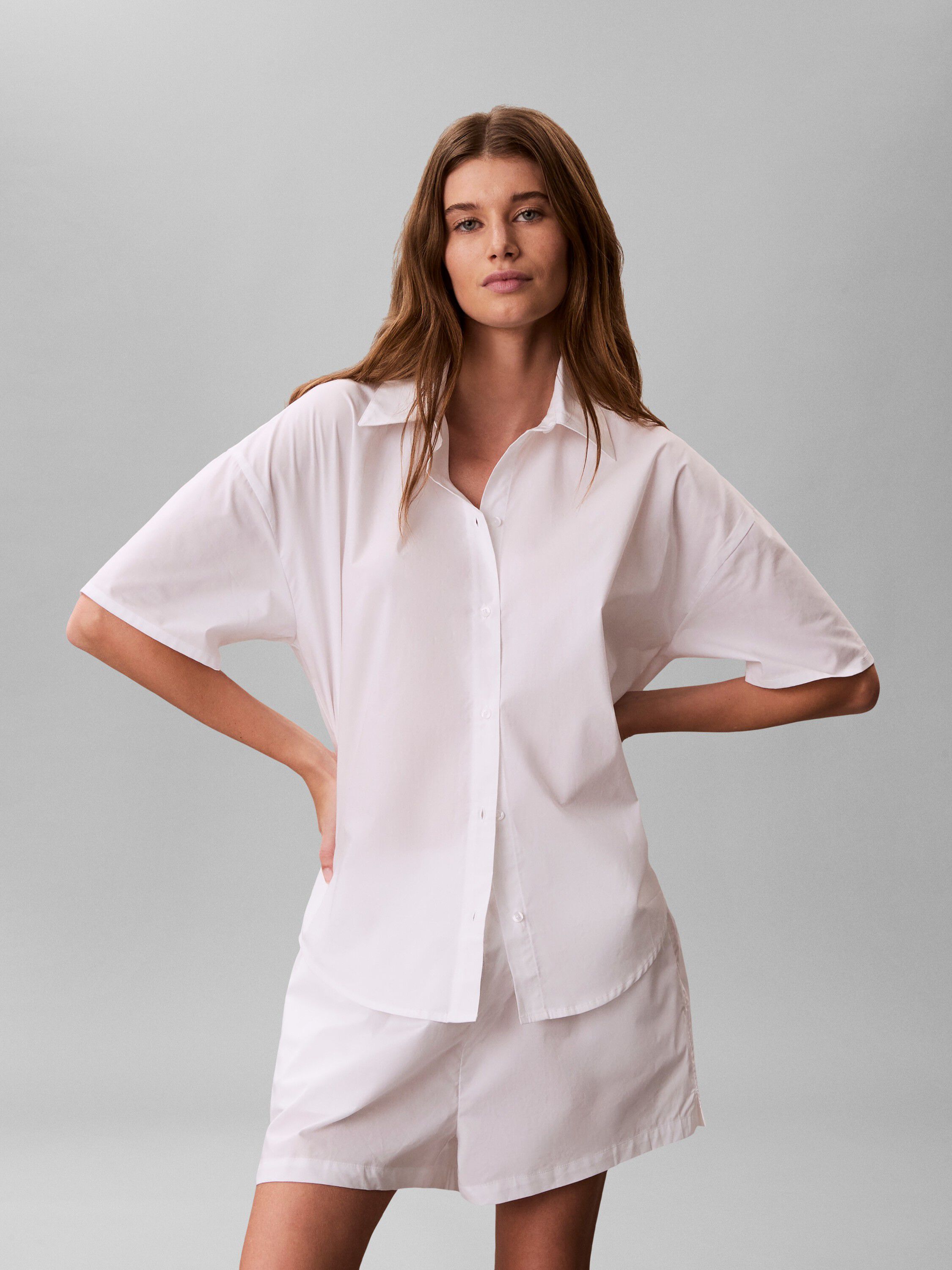 RELAXED POPLIN SS SHIRT
