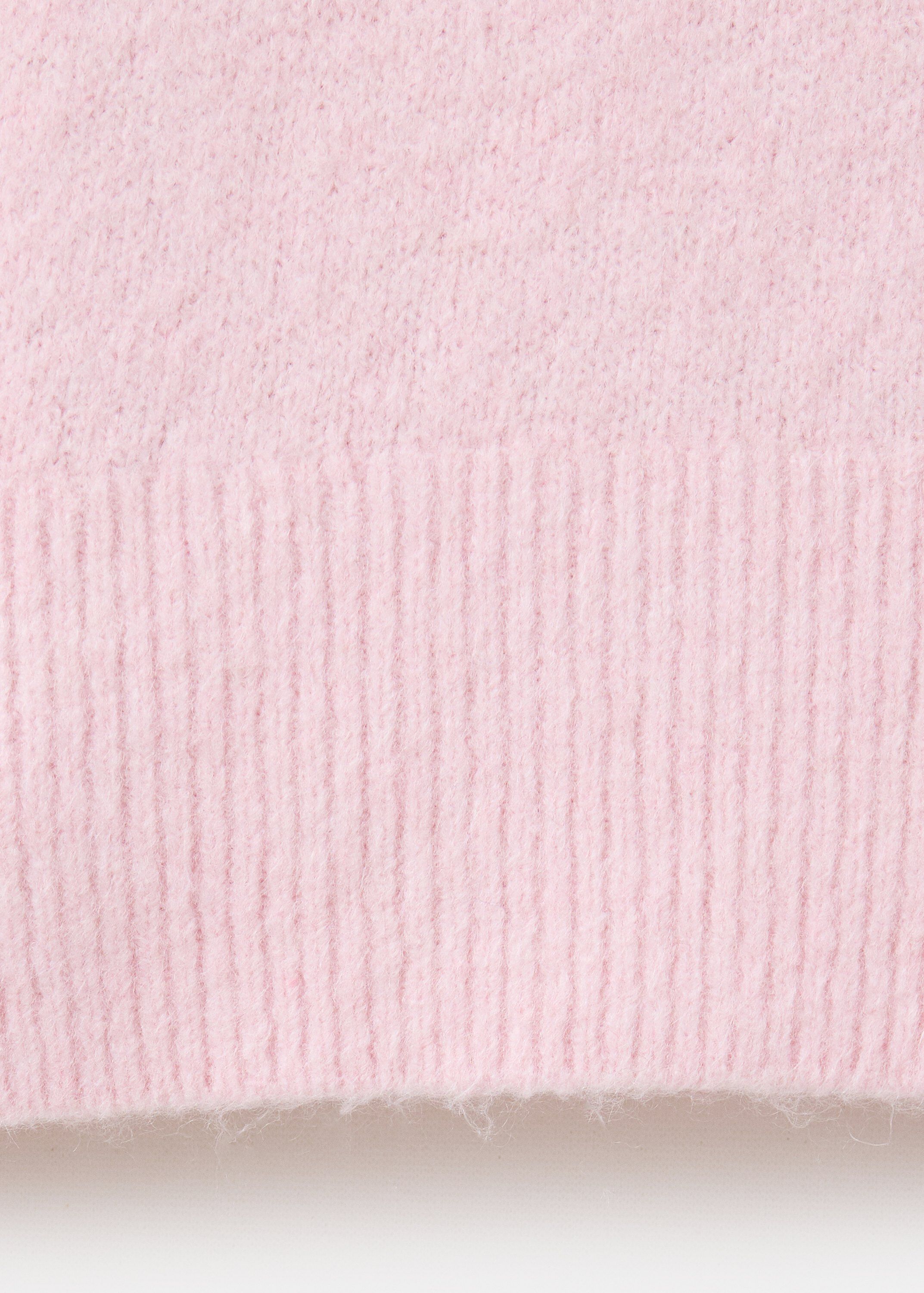Striped knit jumper with V-neck