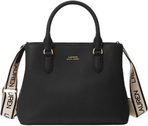Pebbled Leather Small Marcy Satchel