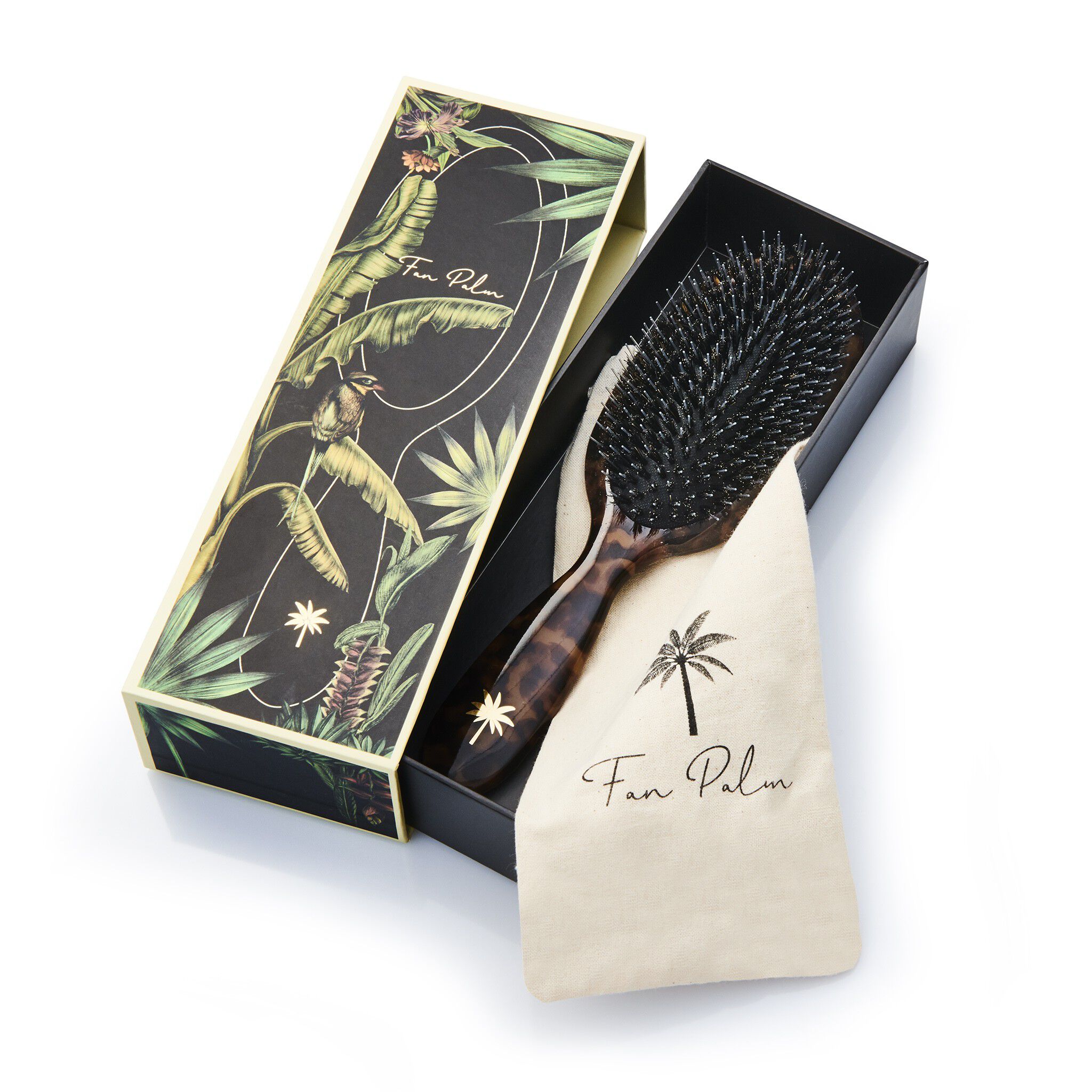 Boar- & Nylon Brush turtle medium