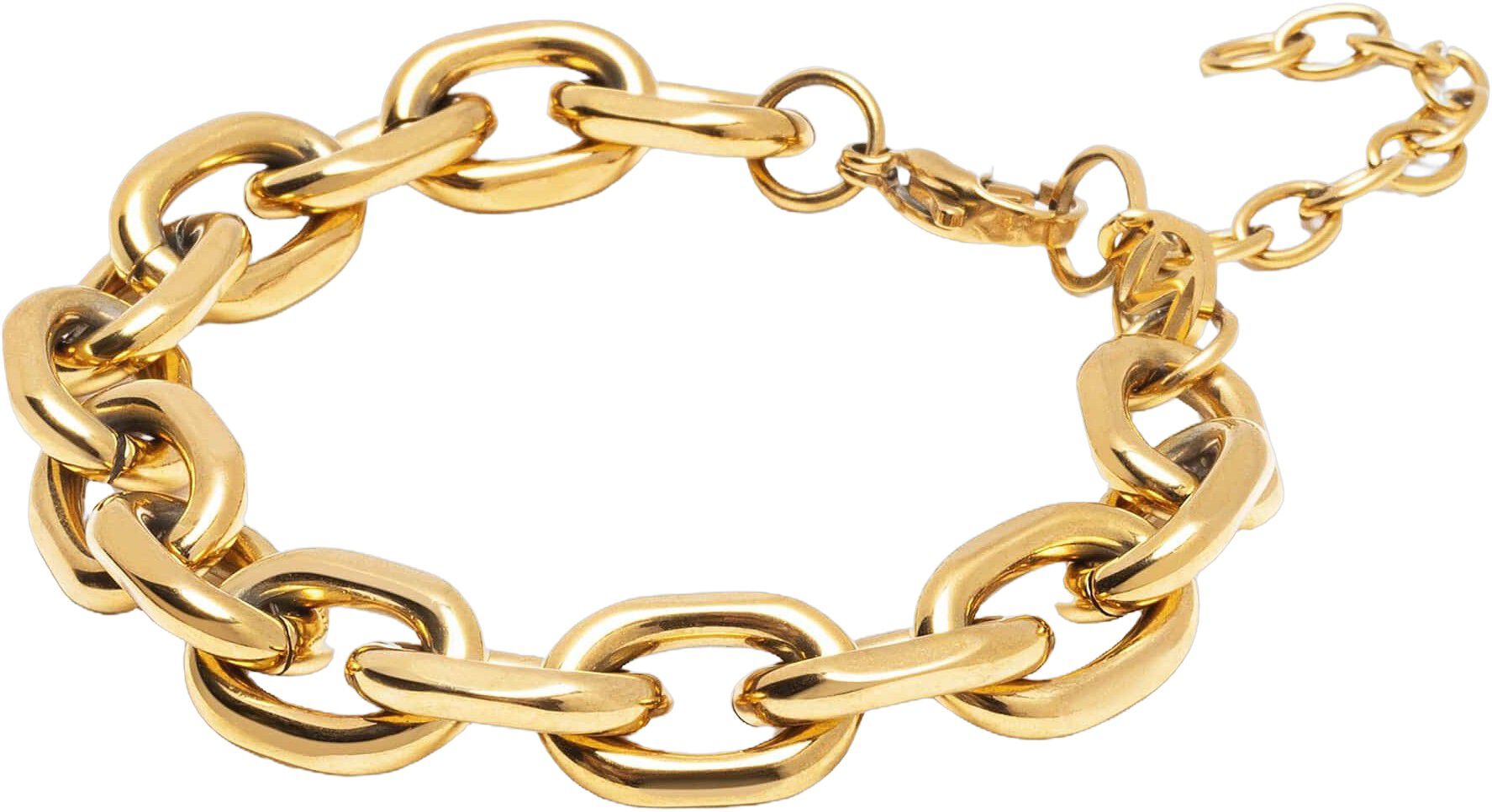 Women's Gold Round Cable Chain Bracelet