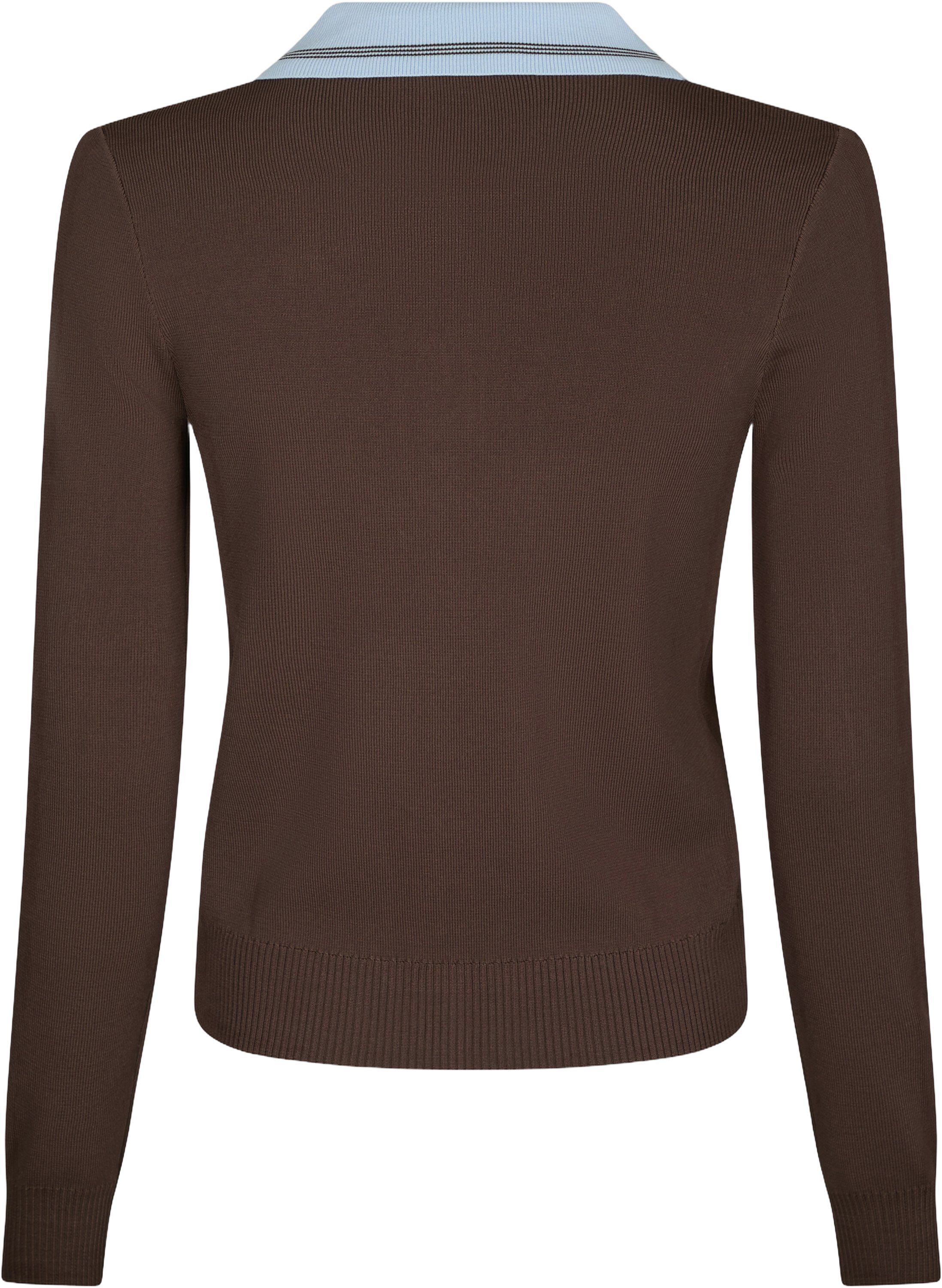 Filiana Contrast Polo Blouse