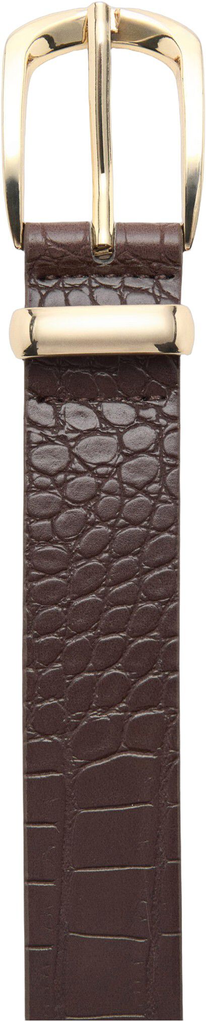 Croco faux-leather belt