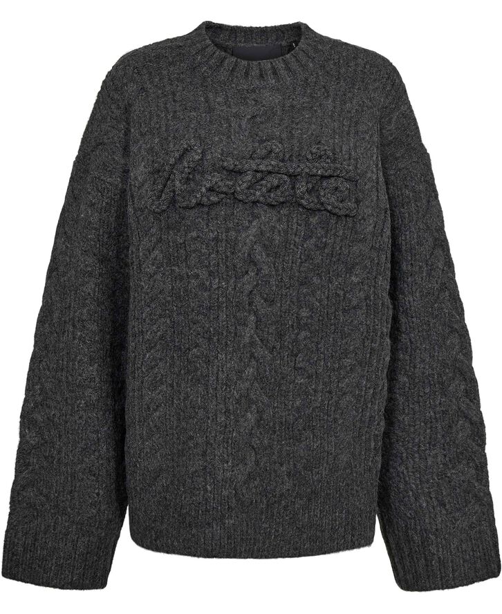 Cable Knit Logo Sweater