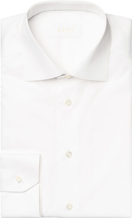 Slim Fit Light Blue Solid Elevated Twill Shirt