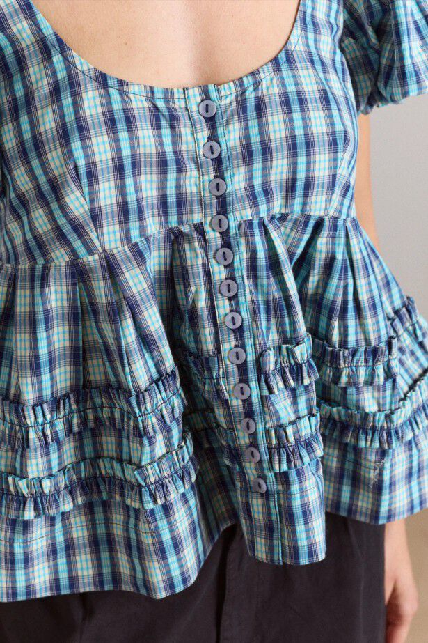 SUMMER JOY BLOUSE- TOMBOY CHECK