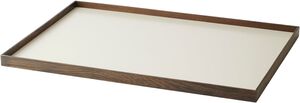 Frame tray large smoked oak/beige