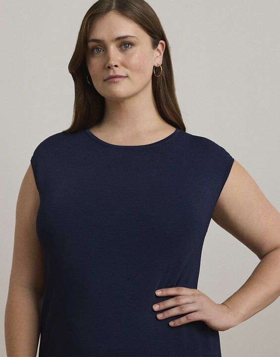 MATTE RAYON/NYLON-SS DRESS