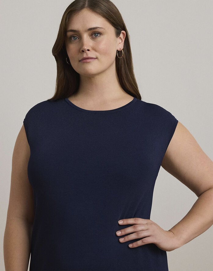 MATTE RAYON/NYLON-SS DRESS